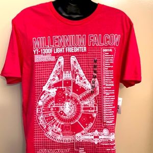 Star Wars Unisex T Shirt Milennium Falcón Med New